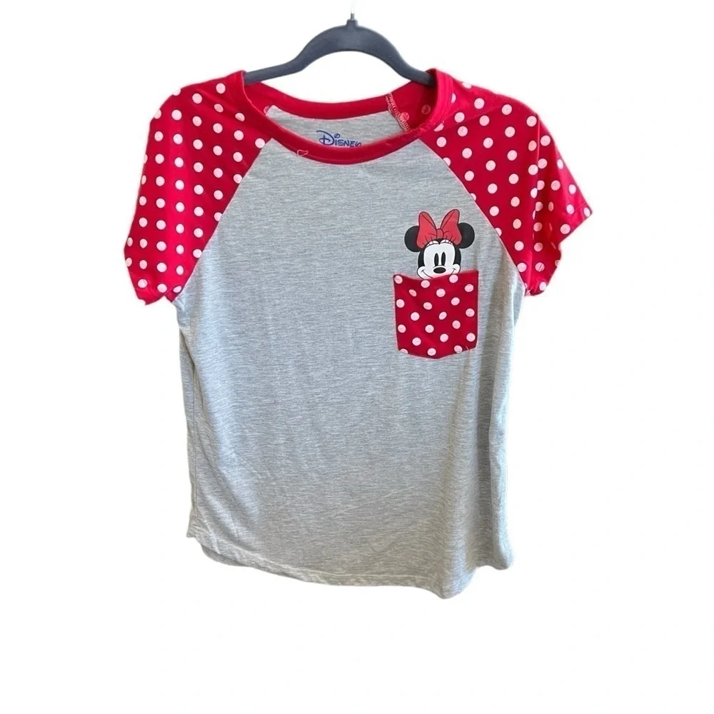 Minnie Mouse Disney Red Polka Dots Tee - Picture 1 of 3